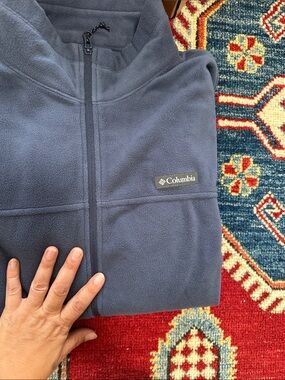 Columbia Navy Zip-Up Fleece Hoodie